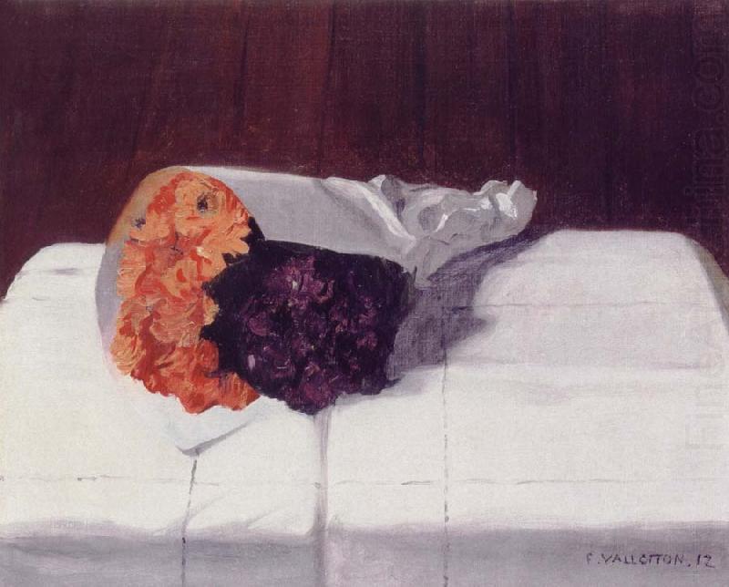Felix Vallotton Still life with Bouquet of Marigolds and Violets china oil painting image